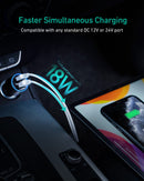 AUKEY CC-Y17S Caricabatteria da auto con doppio LED USB-A - 36W