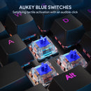 (Italiano & French Layout)AUKEY KM-G12 Tastiera meccanica Blue Switch 105-key con software di gioco