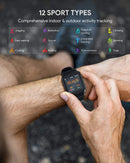 (Italiano & French)AUKEY LS02 Smartwatch Fitness Tracker 12 modalità di attività IPX6 impermeabile nero