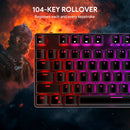 (Italiano & French Layout)AUKEY KM-G12 Tastiera meccanica Blue Switch 105-key con software di gioco