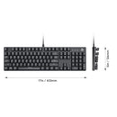 (Italiano & French Layout)AUKEY KM-G12 Tastiera meccanica Blue Switch 105-key con software di gioco