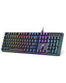 AUKEY KM-G16 Tastiera meccanica Interruttori blu 104 tasti (layout italiano)