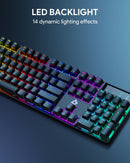 AUKEY KM-G16 Tastiera meccanica Interruttori blu 104 tasti (layout italiano)