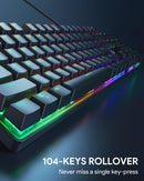 AUKEY KM-G16 Tastiera meccanica Interruttori blu 104 tasti (layout italiano)