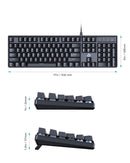 AUKEY KM-G16 Tastiera meccanica Interruttori blu 104 tasti (layout italiano)