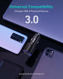 AUKEY CC-Y18S Caricabatteria da auto doppio (USB-C/USB-A) LED-36W