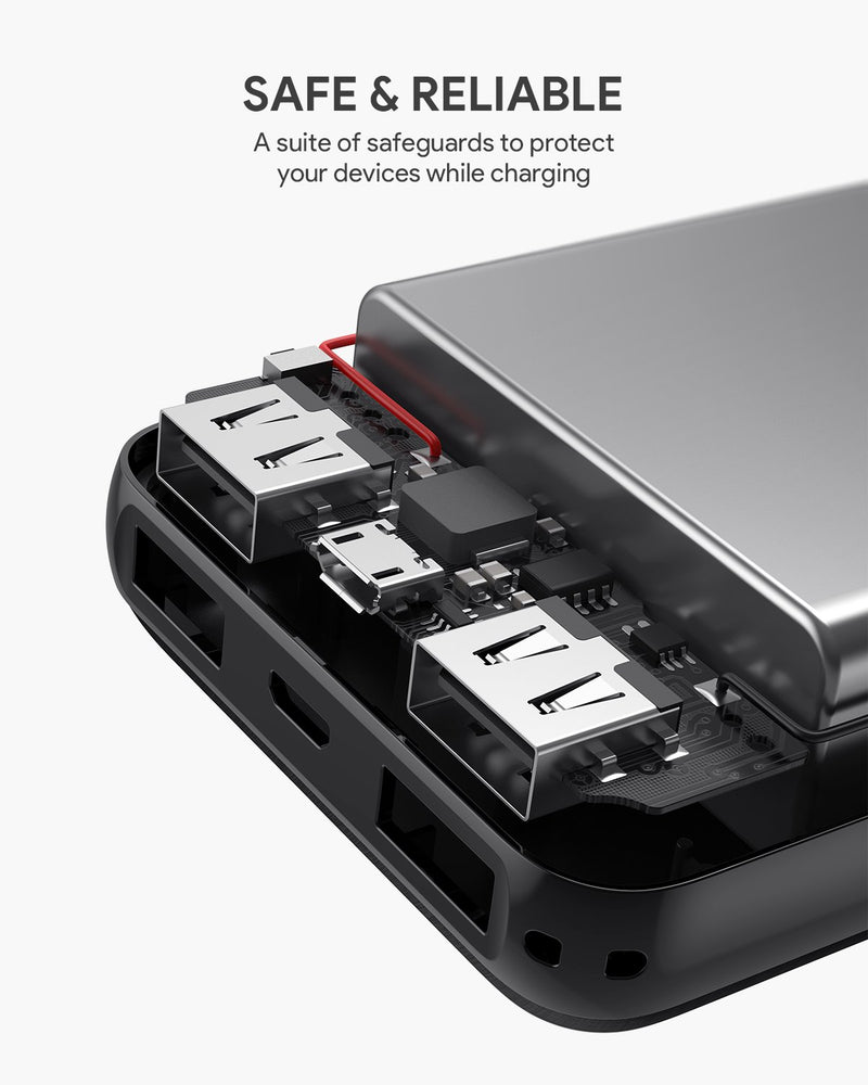AUKEY PB-N66 Caricatore portatile 10000mAh con doppia uscita USB