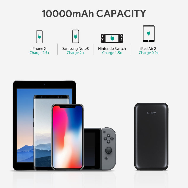 AUKEY USB C Power Bank with 18W PD & Quick Charge 3.0 10000mAh